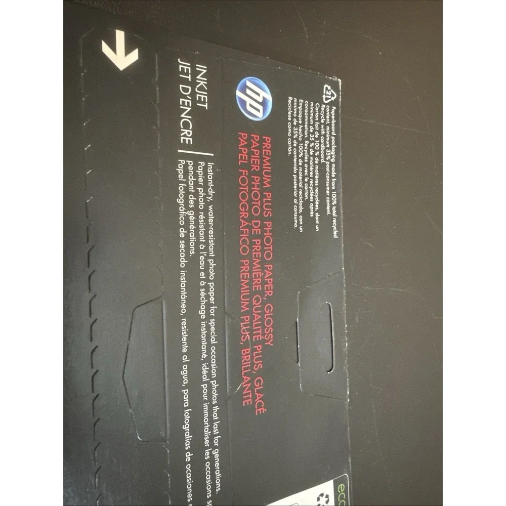 HP Premium Plus Photo Paper Glossy Inkjets 8.5x11 Inches 25 Sheets Sealed